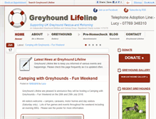 Tablet Screenshot of greyhoundlifeline.co.uk
